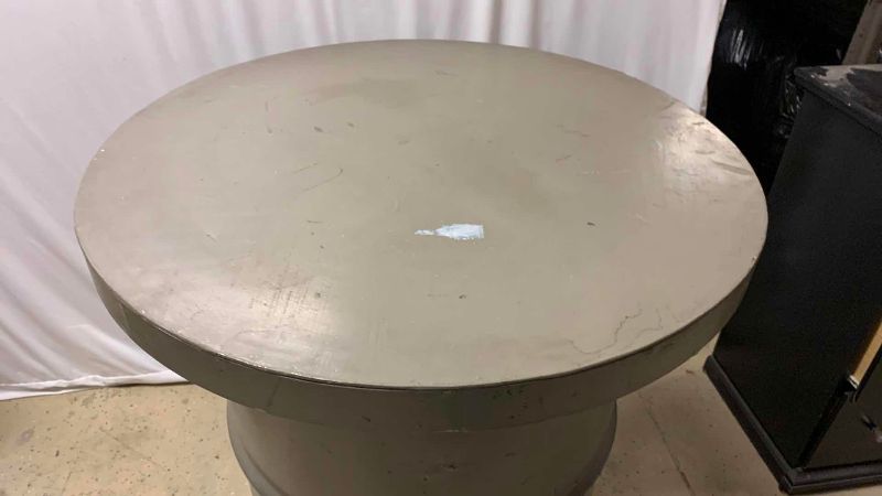 Photo 1 of METAL DRUM TABLE 30” X 39”