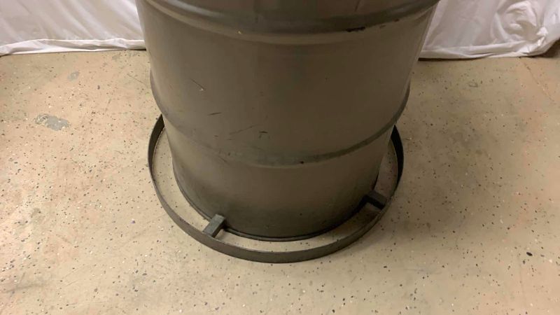 Photo 1 of METAL DRUM TABLE 30” X 39”