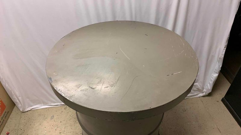 Photo 1 of METAL DRUM TABLE 30” X 39”