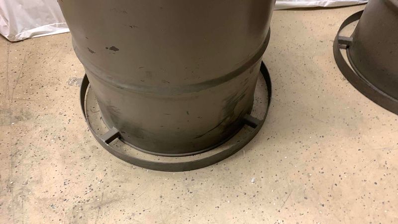 Photo 1 of METAL DRUM TABLE 30” X 39”