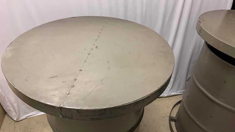 Photo 1 of METAL DRUM TABLE 30” X 39”