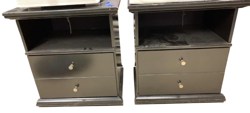 Photo 1 of 2 BLACK NIGHTSTANDS 23” X 14” H 25”