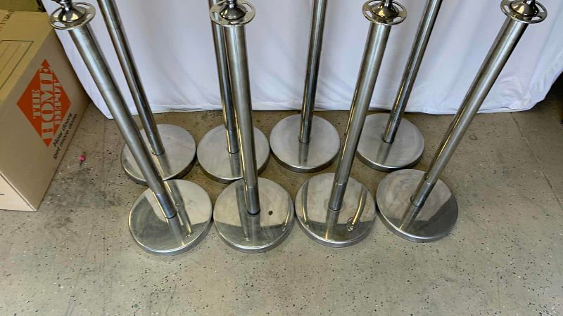 Photo 1 of 8 METAL STANCHIONS WITH ROPES