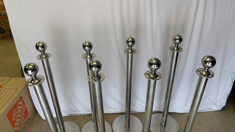 Photo 1 of 8 METAL STANCHIONS WITH ROPES