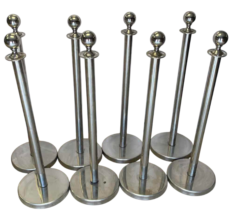 Photo 1 of 8 METAL STANCHIONS WITH ROPES