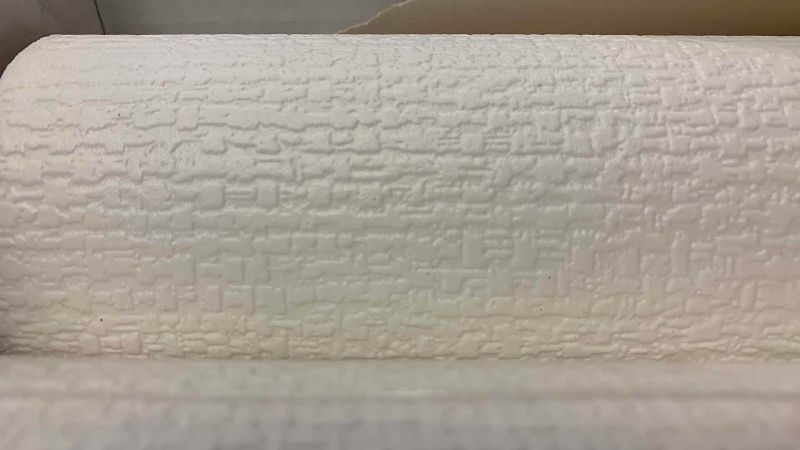 View 3 of 5 1/2 ROLLS OF TEXTURIZED PAINTABLE WALLPAPER EACH ROLL COVERS 56.4?SQUARE FEET
