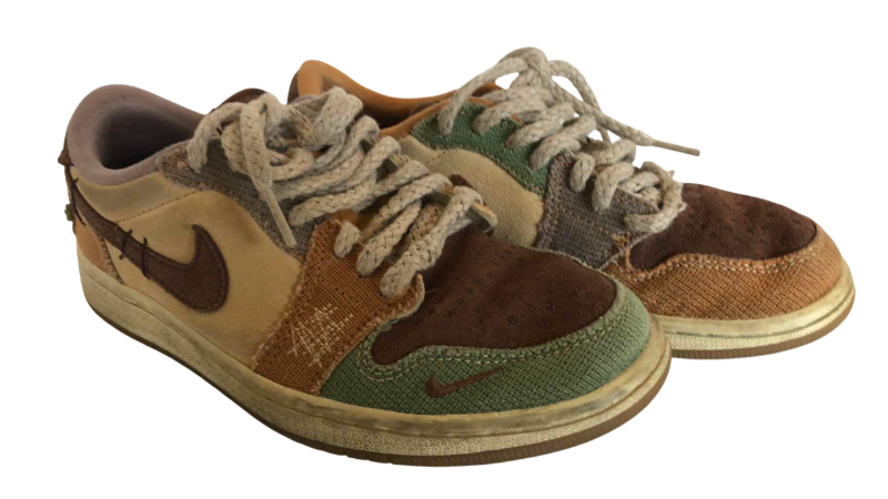 Photo 1 of NIKE AIR JORDAN 1 LOW OG “ZION WILLIAMSON “VOODOO” SHOES (SIZE 5.5)