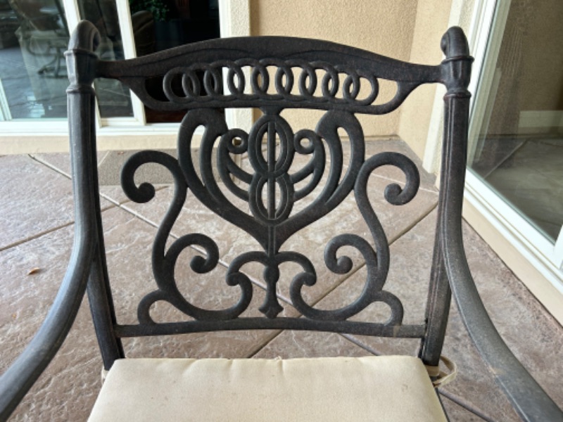 Photo 2 of HEAVY WROUGHT IRON PATIO CHAIR (ALL OTHERS SOLD SEPERATELY)