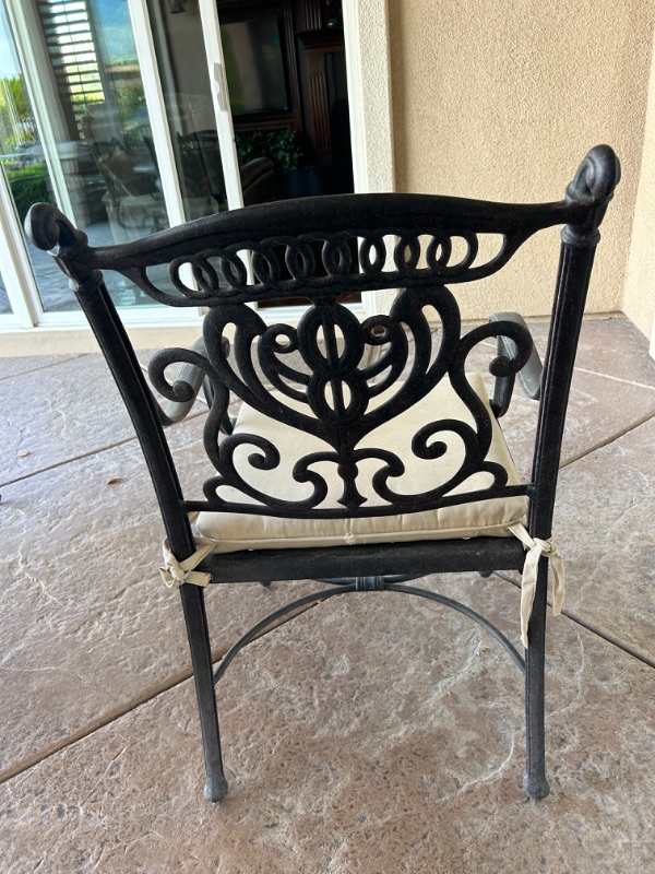 Photo 3 of HEAVY WROUGHT IRON PATIO CHAIR (ALL OTHERS SOLD SEPERATELY)