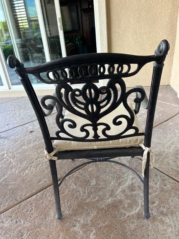 Photo 2 of HEAVY WROUGHT IRON PATIO CHAIR (ALL OTHERS SOLD SEPERATELY)