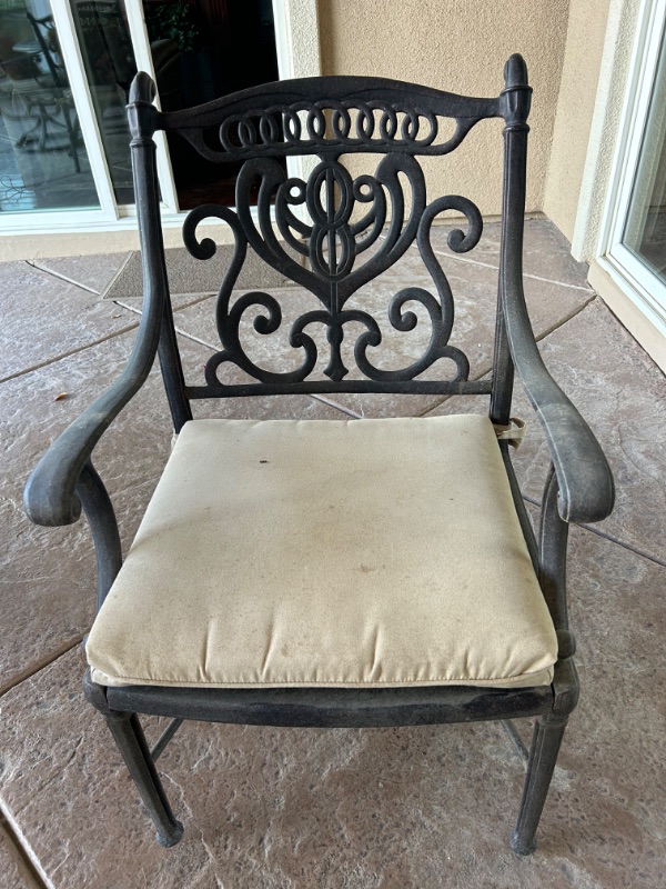 Photo 5 of HEAVY WROUGHT IRON PATIO CHAIR (ALL OTHERS SOLD SEPERATELY)