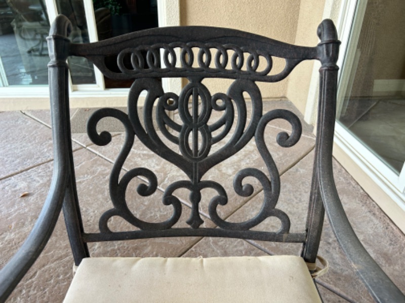 Photo 4 of HEAVY WROUGHT IRON PATIO CHAIR (ALL OTHERS SOLD SEPERATELY)
