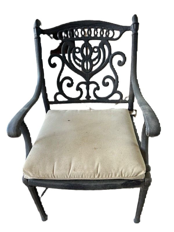 Photo 1 of HEAVY WROUGHT IRON PATIO CHAIR (ALL OTHERS SOLD SEPERATELY)
