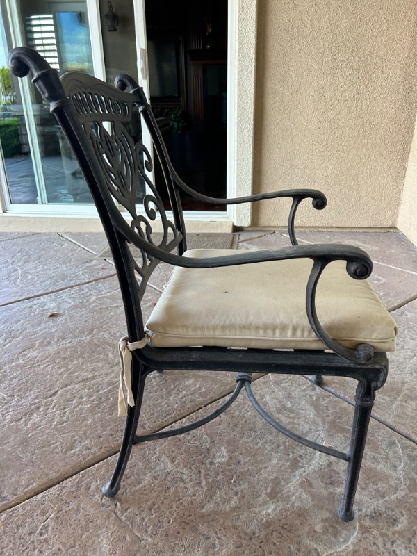 Photo 3 of HEAVY WROUGHT IRON PATIO CHAIR (ALL OTHERS SOLD SEPERATELY)