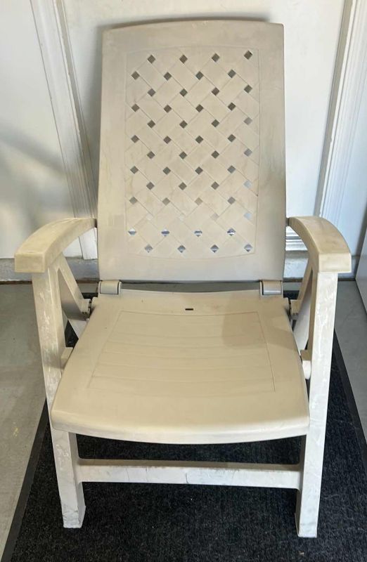 Photo 1 of OUTDOOR FURNITURE - TALL BACK RECLINABLE FOLDING CHAIR.