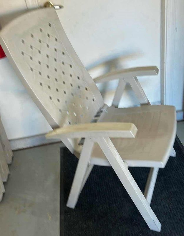 Photo 2 of OUTDOOR FURNITURE - TALL BACK RECLINABLE FOLDING CHAIR.