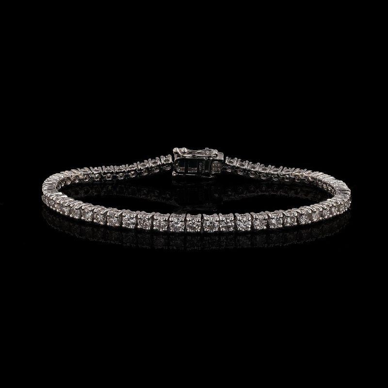 Photo 1 of 5.62ctw Diamond 14K White Gold Tennis Bracelet W/MSRP APPRAISAL BR005667
