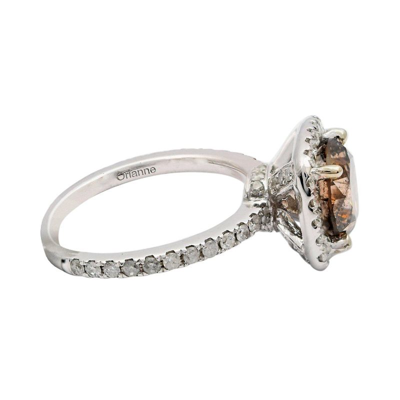 Photo 1 of 2.81ct CENTER Diamond 14K White Gold Ring (3.57ctw Diamonds) GIA CERTIFIED (APPROX SIZE 6-7)  W/MSRP APPRAISAL RN016192
