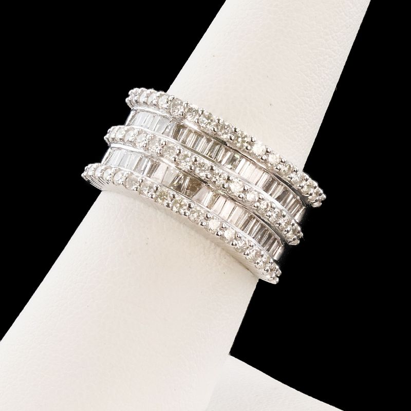 Photo 2 of 2.00ctw SI1 to I1 CLARITY Diamond 14K White Gold Ring (APP SIZE 6-7) RN035225
