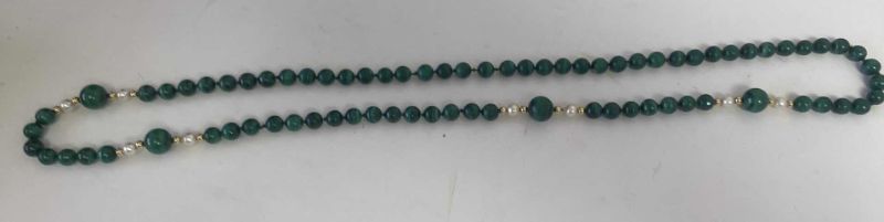 Photo 1 of FINE JEWELRY JADE & PEARL NECKLACE 32”