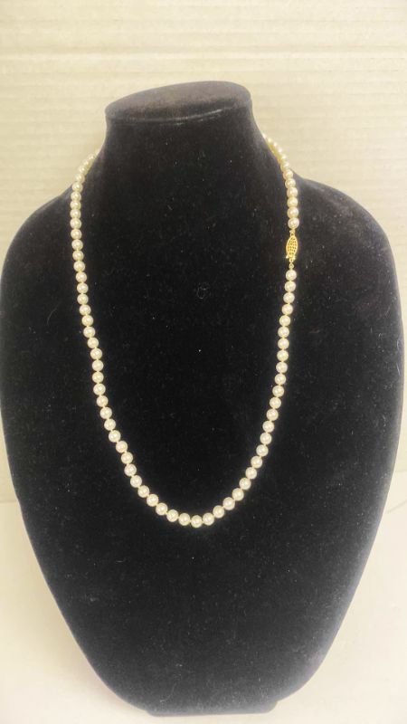 Photo 1 of FINE JEWELRY PEARL NECKLACE 28”