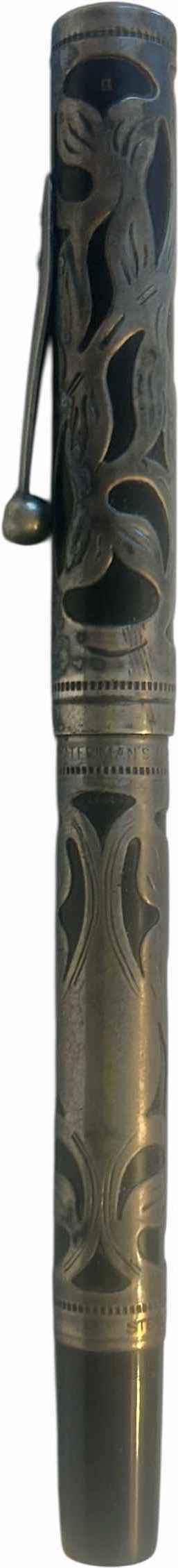 Photo 1 of VINTAGE WATERMAN 412 or 412 1/2 STERLING SILVER FILIGREE OVERLAY FOUNTAIN PEN