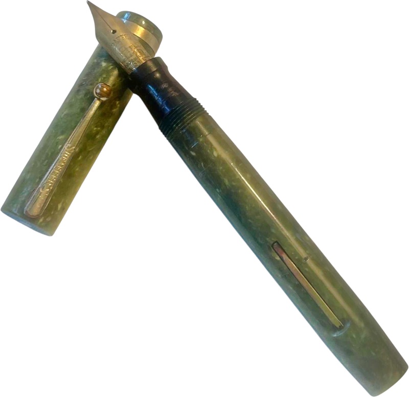 Photo 1 of VINTAGE SHEAFFER LIFETIME SENIOR FLAT FOUNTAIN PEN IN JADE GREEN