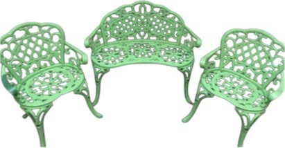 Photo 1 of 3 PC VERY HEAVY METAL PATIO SET