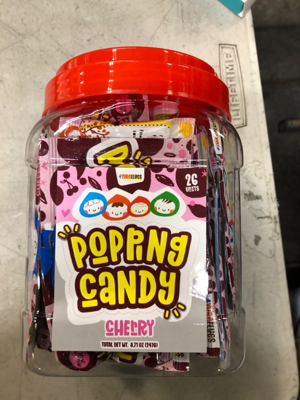 Photo 1 of 26 Pack of Cherry Popping Crackling Candy, Nostalgic 80s Retro Candy, Birthday Party Favor Carnival Pop Candy, Candy Pop, Candy Tub, 26 count by 4yoreelves