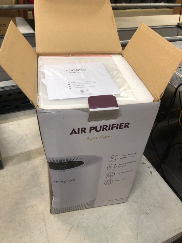 Photo 2 of Air Purifiers for Home Large Rooms up to 1200ft², MOOKA H13 True HEPA Air Purifier for Bedroom Pets with Fragrance Sponge, Timer, Air Filter Cleaner for Dust, Smoke, Odor, Dander, Pollen (White)