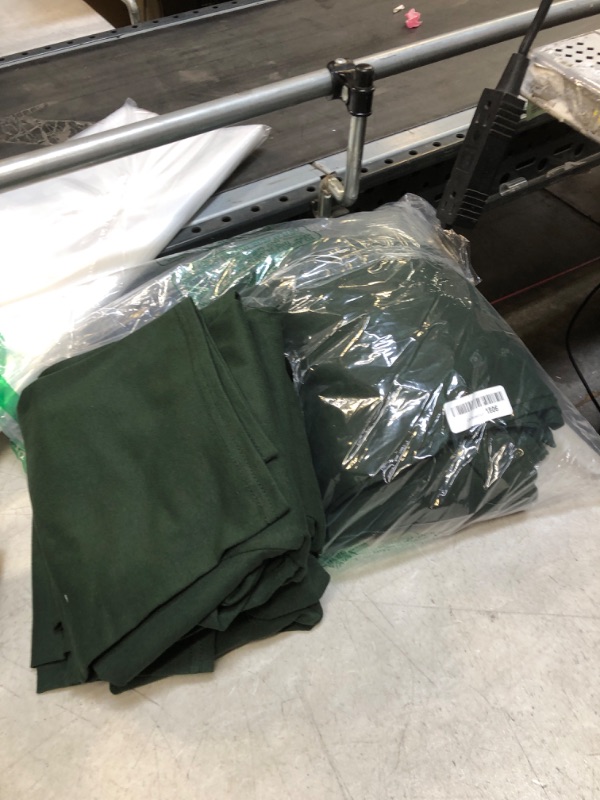 Photo 2 of Gildan Adult Ultra Cotton Long Sleeve T-Shirt, Style G2400, Multipack 12 Forest Green (12-pack) Small