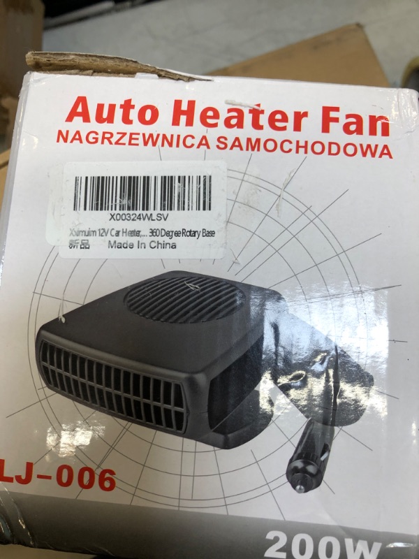 Photo 2 of Car Heater,200W Portable Fast Heating Auto Car Heater Defroster Windshield Defogger Automobile Windscreen Heater Plug in Cigarette Lighter 360 Degree Rotary (12V)