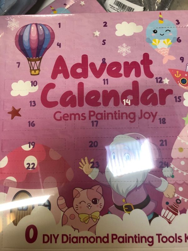 Photo 2 of Diamond Painting Advent Calendar for Girls - DIY Gem Arts and Crafts, Christmas Gifts for Ages 4-12 2-Princess Charms