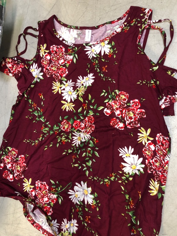 Photo 1 of Maroon Floral SHirt XL