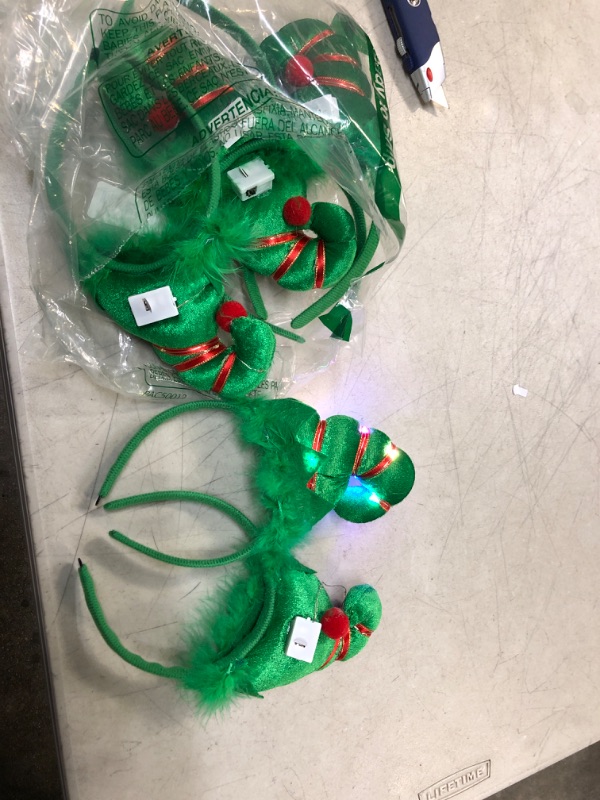 Photo 1 of Christmas Light Up Head Bands 6 pack