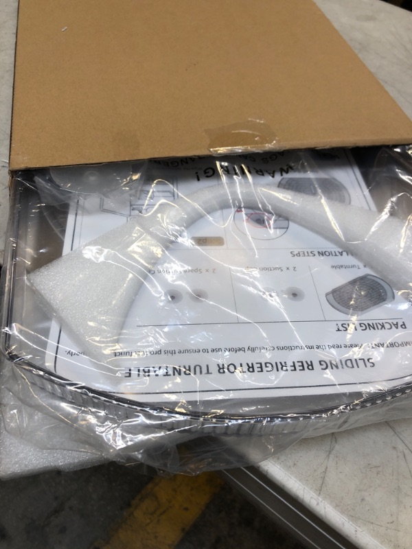 Photo 1 of FIRJOY Lazy Susan Turntable for Refrigerator, Square Turntable Organizer for Fridge Cabinet, Pantry, Countertop | 16.5" x 11.1" (Rectangle 1 Pack - Clear)