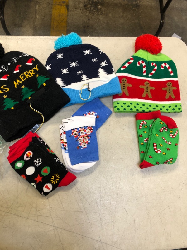 Photo 1 of Christmas Beanie and Sock 3 Pack