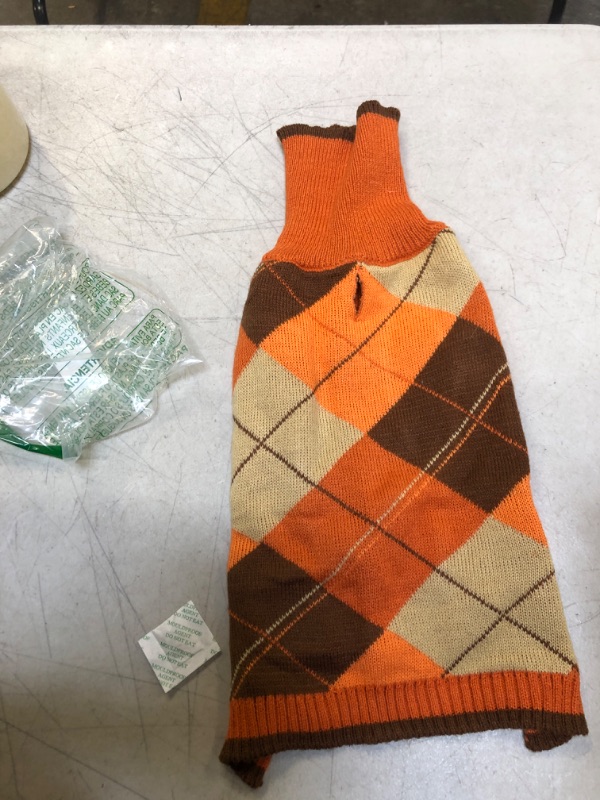 Photo 1 of Dog Orange Plaid Clothes Size Small