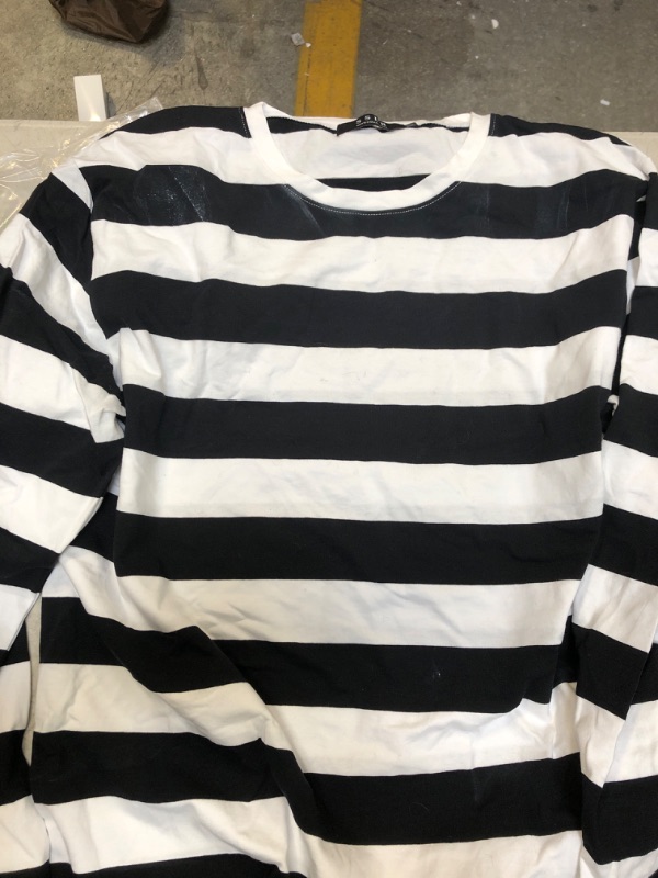 Photo 1 of Black And White Stripe Long Sleeve Shirt Xl