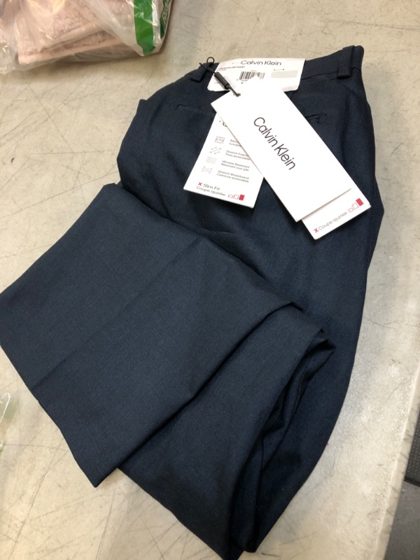 Photo 2 of Calvin Klein Men's Slim Fit Dress Pant 33W x 34L Navy