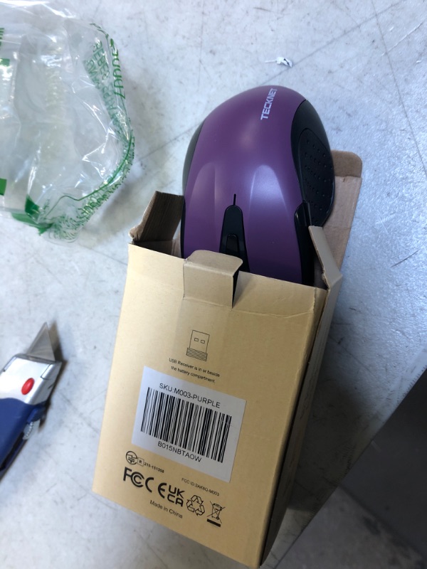 Photo 2 of TECKNET Wireless Mouse, 2.4G Ergonomic Optical Mouse with USB Nano Receiver for Laptop, PC, Computer, Chromebook, Notebook, 6 Buttons, 24 Months Battery Life, 2600 DPI, 5 Adjustment Levels Purple