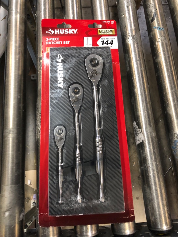 Photo 2 of 144-Tooth Ratchet Set with EVA Tray (3-Piece)