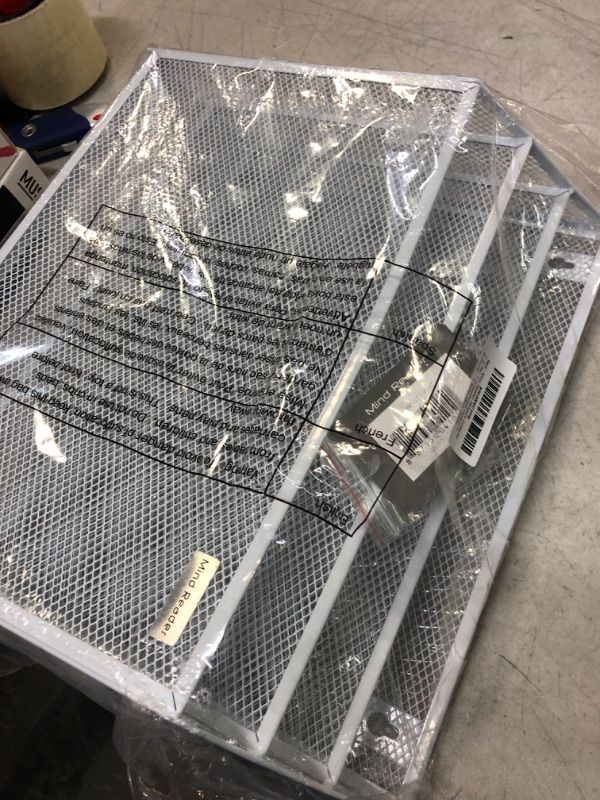 Photo 1 of Mind Reader Network Collection, 3-Tier, 3 Compartment Vertical File Storage, Desktop Organizer, Wall Mountable, File Organization, Metal Mesh, White