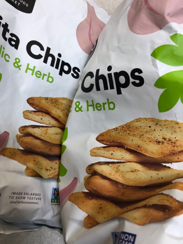 Photo 2 of 365 by Whole Foods Market, Garlic Herb Pita Chips, 9 Ounce Garlic 9 Ounce (Pack of 5)