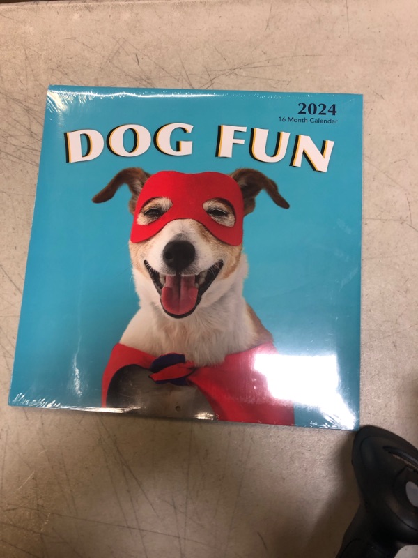 Photo 2 of Dog Fun 2023 Hangable Wall Calendar Monthly - 12" x 24" Open - Cute Costume Dressed Up Playing Puppies Photo Gift - Sturdy Thick Puppy Dogs Photography - Gifting Idea for Secret Santa, Teacher, Adults, Friends, Kids & Coworkers - Large Full Page 16 Months