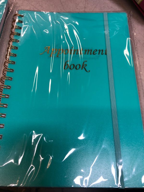 Photo 2 of Appointment Book Planner Undated, 7x10" Weekly Work Organizer Planner With Hourly Schedule, Twin Wire Binding, Flexible Cover, Back Pocket, 196 Pages Thick Paper,Teal