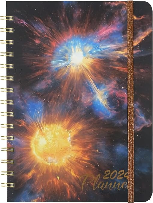 Photo 1 of 2024 School Planner, Planner 2024 Academic Year, Weekly and Monthly Planner Spiral Bound Hardcover 8.5 * 6.4"
