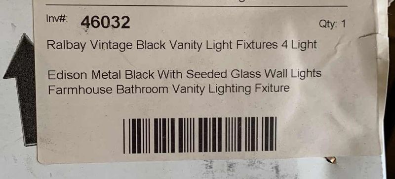 Photo 3 of EDISON METAL BLACK FIVE LIGHT BATHROOM VANITY SET