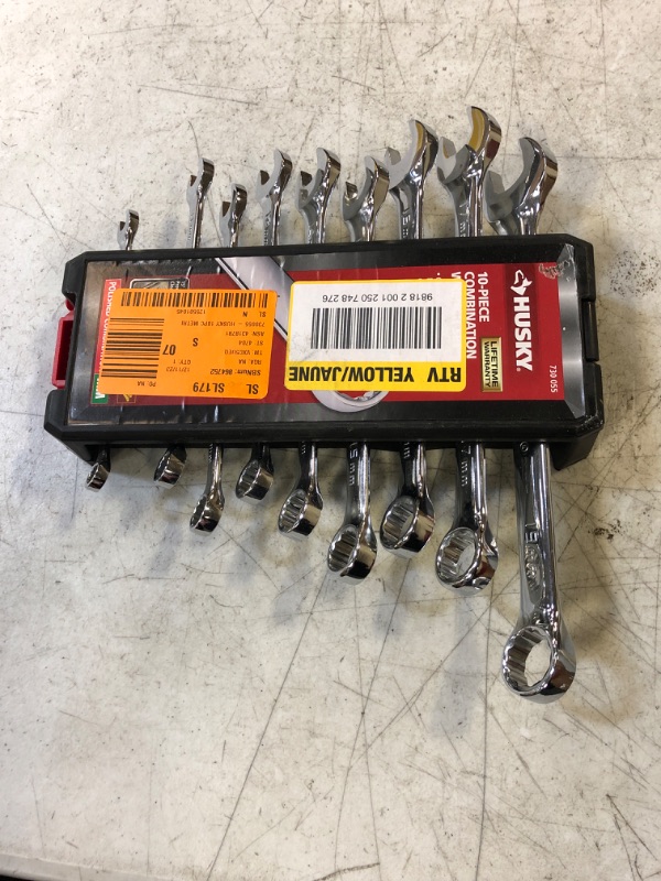 Photo 2 of Husky Metric Combination Wrench Set (10-Piece)