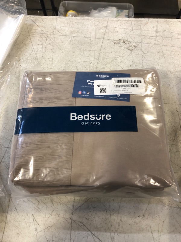 Photo 2 of Bedsure King Size Sheets - Soft Sheets for King Size Bed, 4 Pieces Hotel Luxury Taupe Sheets King, Easy Care Polyester Microfiber Cooling Bed Sheet Set Taupe King